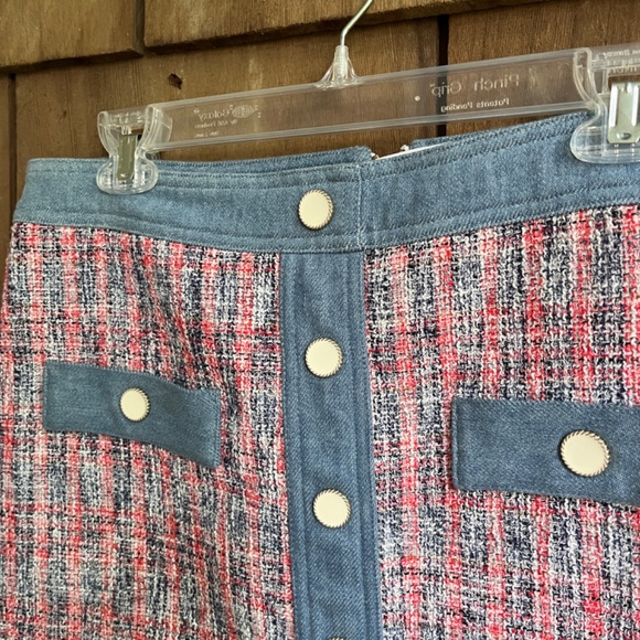 House of Harlow 1960 Maje Jenise Tweed Mini Skirt Preppy Academia Women's 12 - Picture 3 of 10